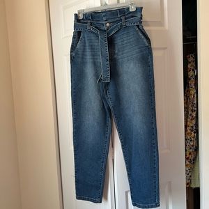 High Waisted Paper Bag Jeans